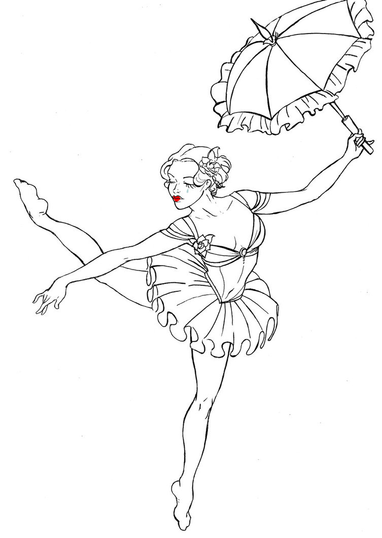 753x1060 Sketch Circus Girl By Smarelda - Sketch Circus