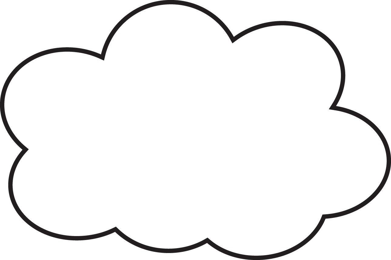 1290x858 Cloud Sketch Clipart - Sketch Cloud