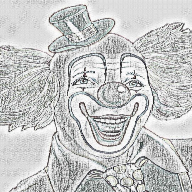 615x615 Clown Sketch Free Stock Photo - Sketch Clown