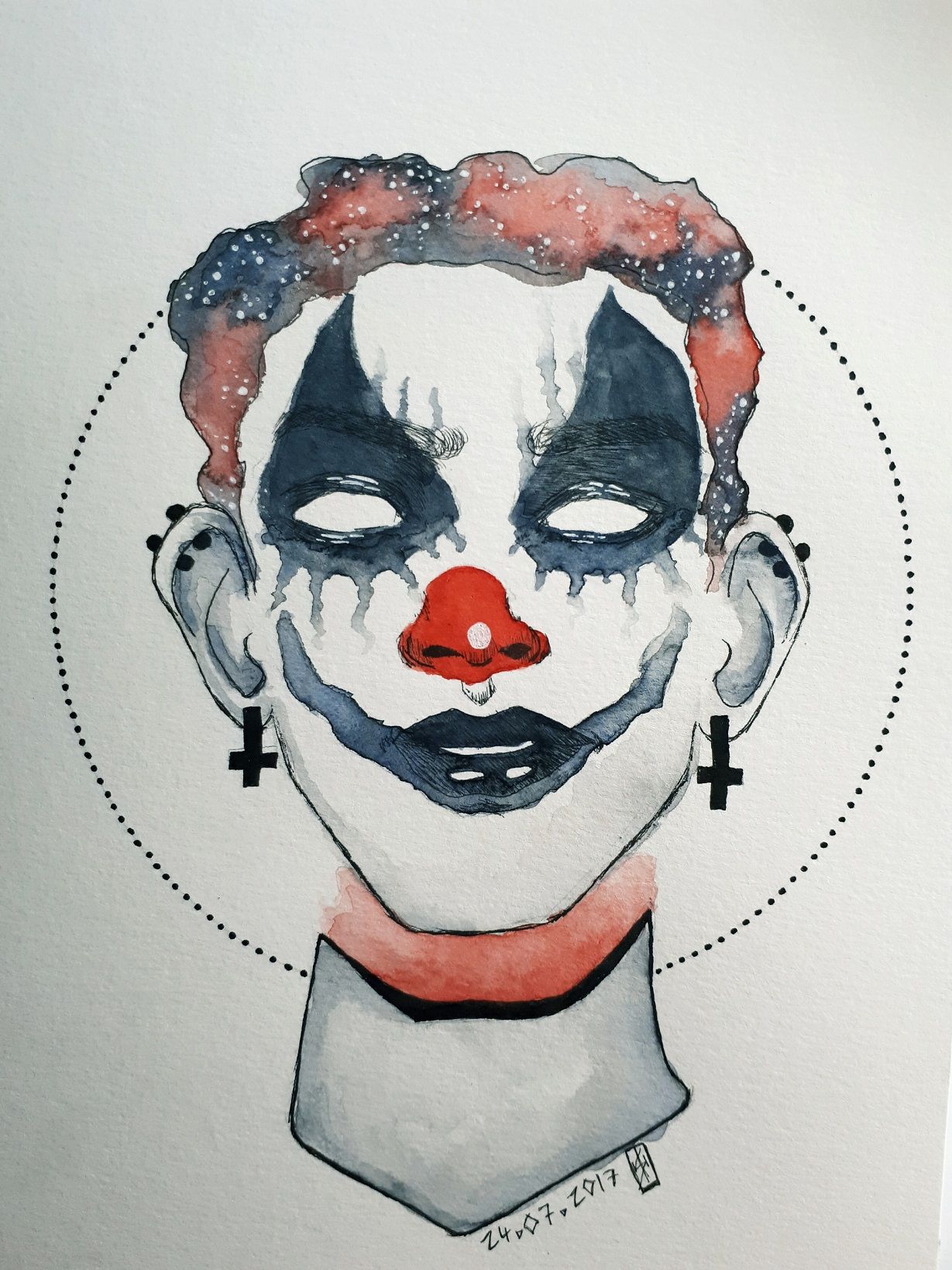 1229x1639 Space Clown - Sketch Clown