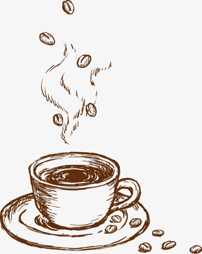 650x817 Coffee Sketch, Hand Painted, Decorative Pattern, Coffee Png Image - Sketch Coffee