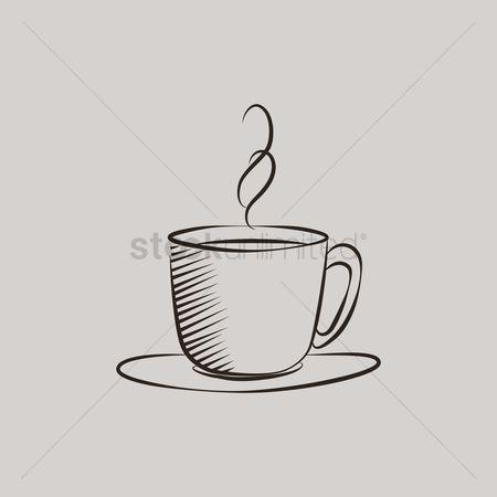450x450 Free Hot Coffee Cup Sketch Stock Vectors Stockunlimited - Sketch Coffee