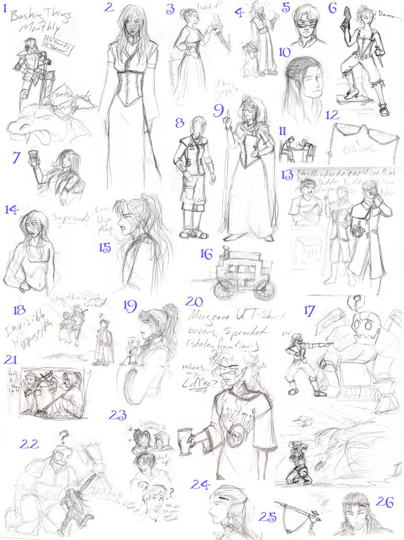 800x1069 Dnd Sketch Collage By Crazed Fangirl - Sketch Collage