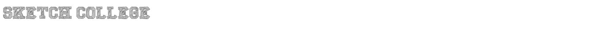 2000x100 Sketch College Font - Sketch College Font