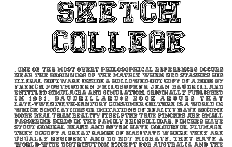 800x509 Sketch College Font - Sketch College Font