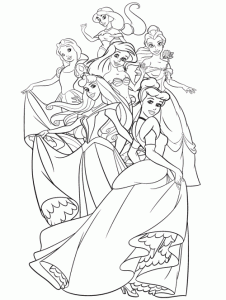 226x300 Colriage Princesse Disney - Sketch Coloring Pages