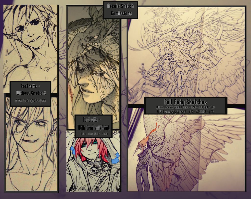 1024x811 Sketch Prices Open Sketches Commissions Prices By Nesokaiyoh On - Sketch Commission Prices