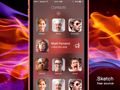 400x300 Contact Grid Concept Sketch Freebie - Sketch Contact