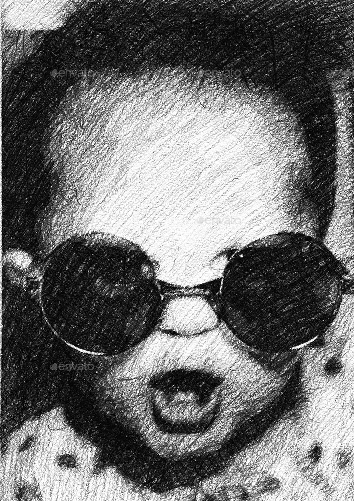 724x1024 Pencil Drawing Mockup - Sketch Converter