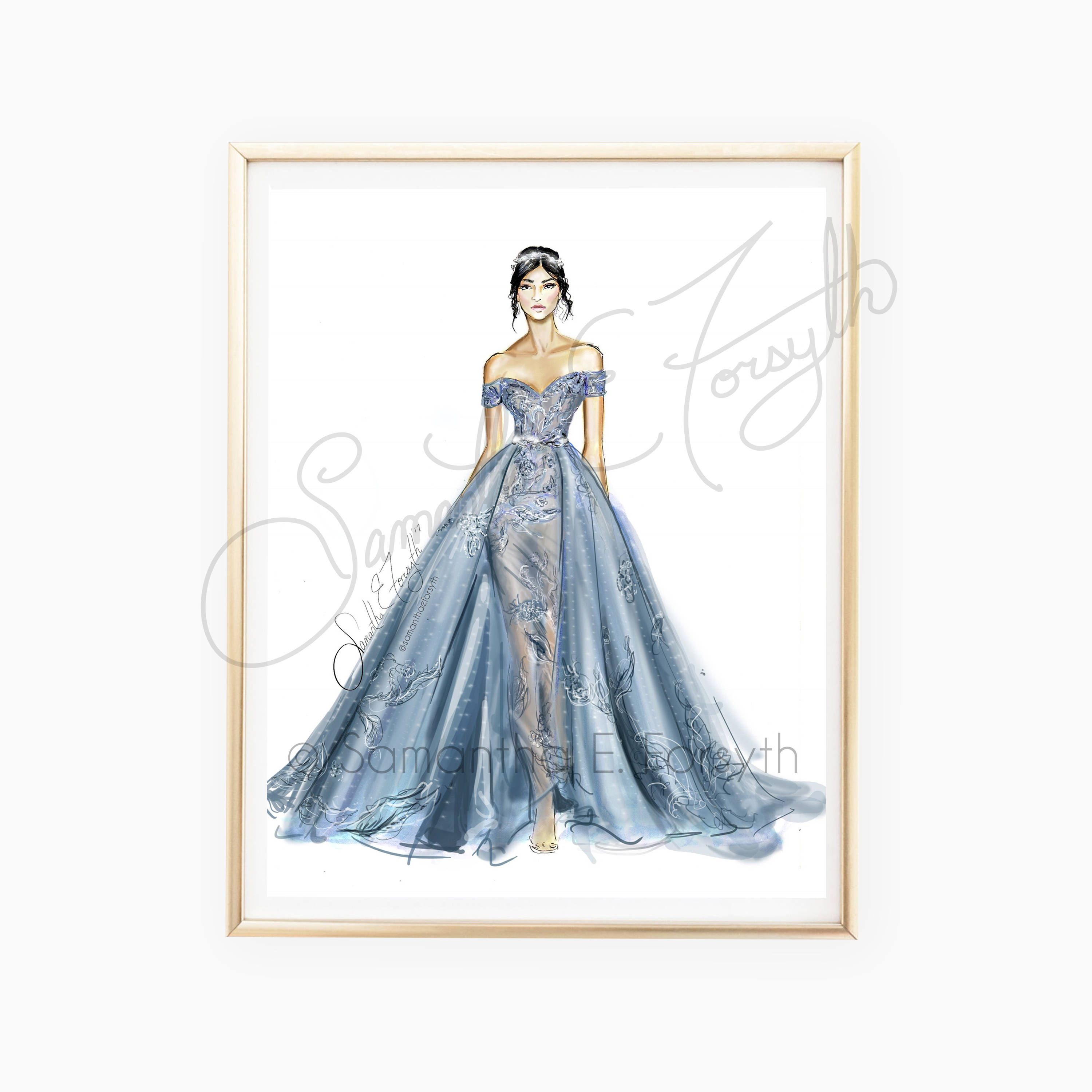 3000x3000 Couture Sketch Fashion Illustration Print Fashion Sketch - Sketch Couture
