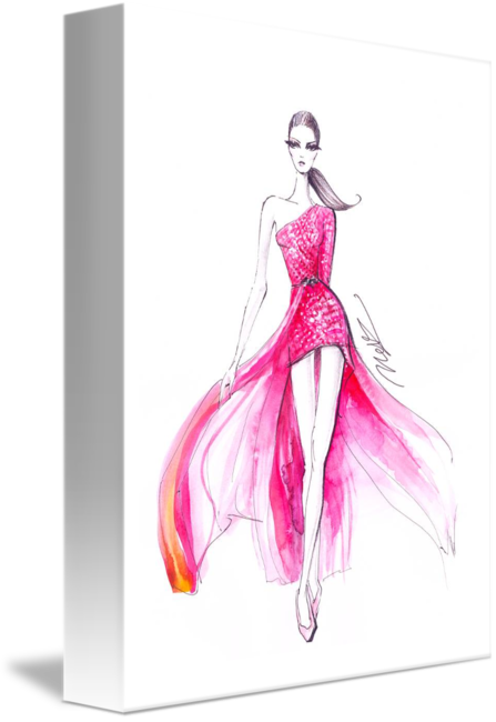 447x650 Pink Couture Dress - Sketch Couture