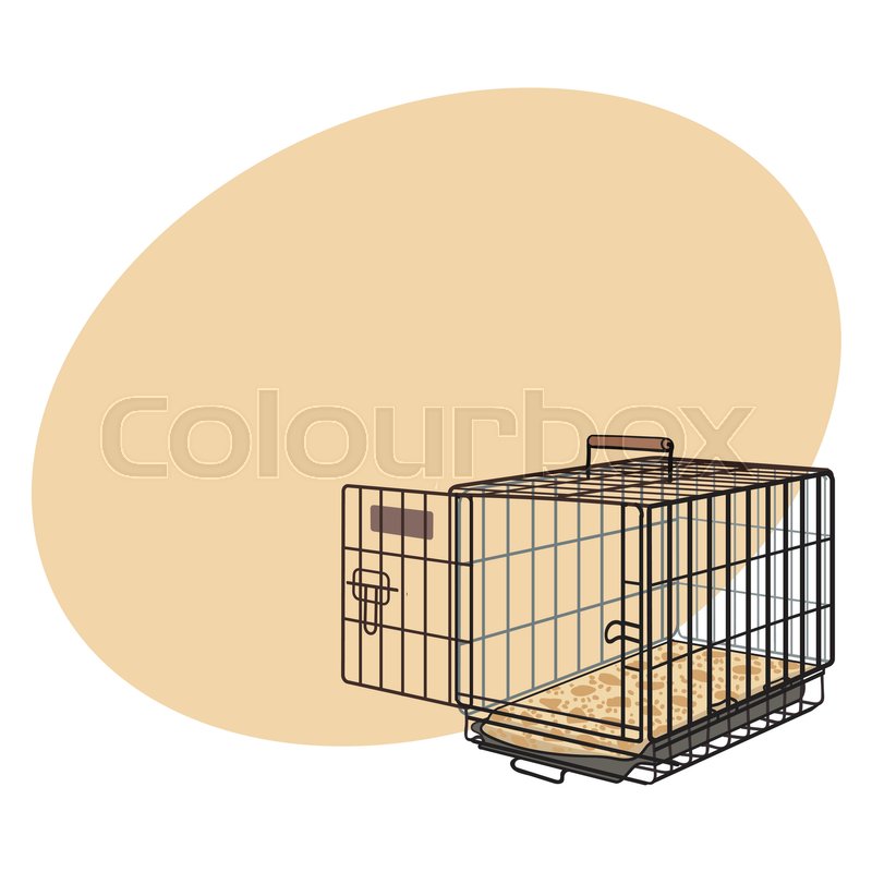 800x800 Metal Wire Cage, Crate For Pet, Cat, Dog Transportation, Sketch - Sketch Crate