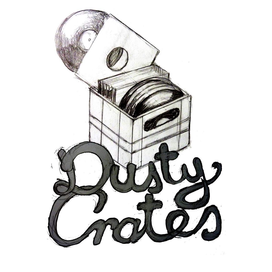 1134x1134 Pencil And Paper Sketches (Mock Ups) For Dusty Crate Records - Sketch Crate