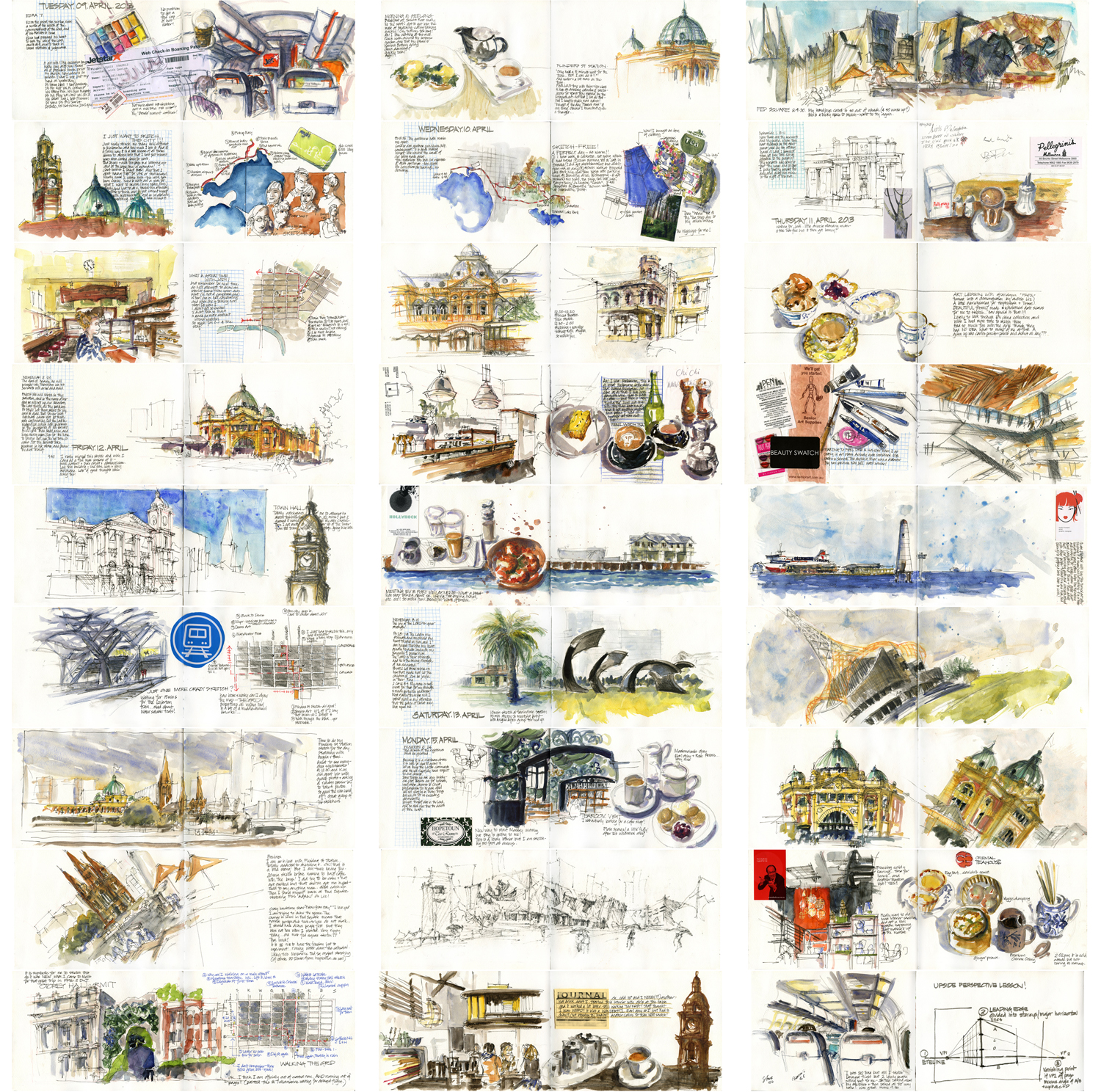 1500x1488 Urban Sketchers Australia Sketchcrawl In Melbourne - Sketch Crawl