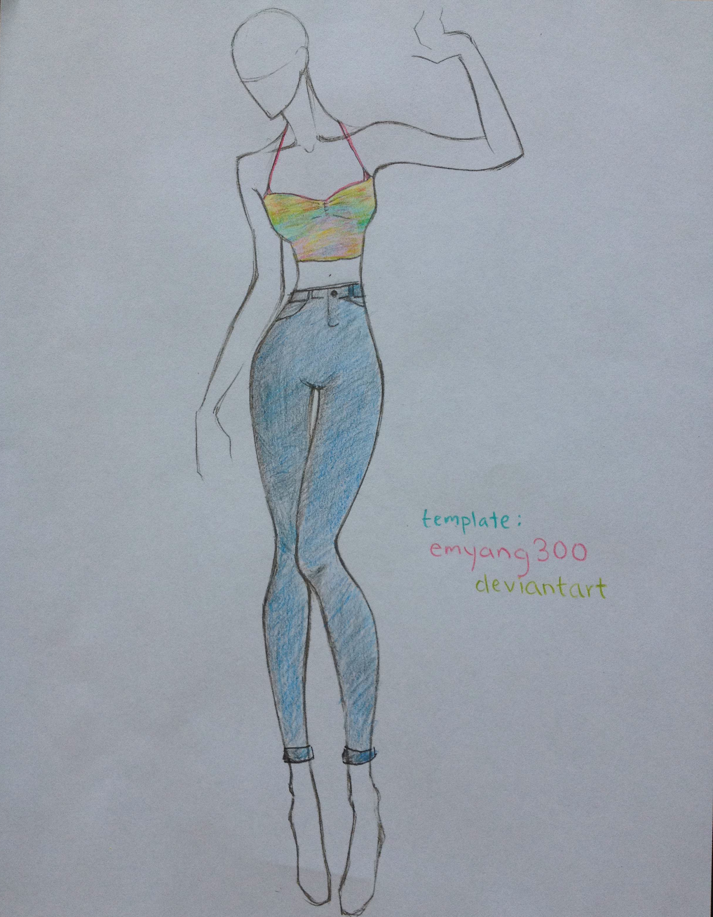 2433x3127 Sketch Of The Day Cry Me A Runway - Sketch Crop