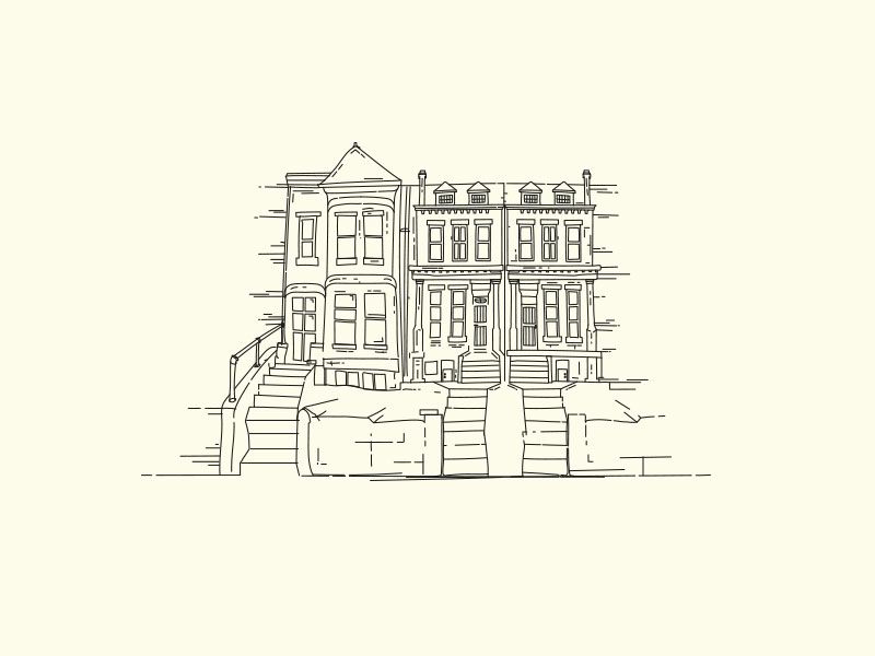 800x600 Row House Sketch House Sketch - Sketch Crossword