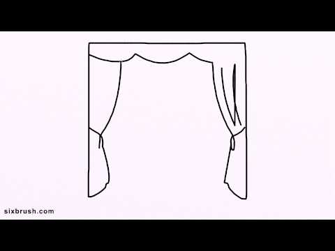 480x360 E 3252 How To Draw Curtain Easy For Beginners Step By Step - Sketch Curtains