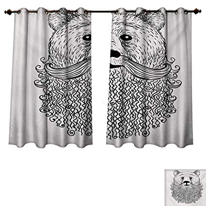 425x425 Rupperttextile Indie Bedroom Thermal Blackout Curtains - Sketch Curtains