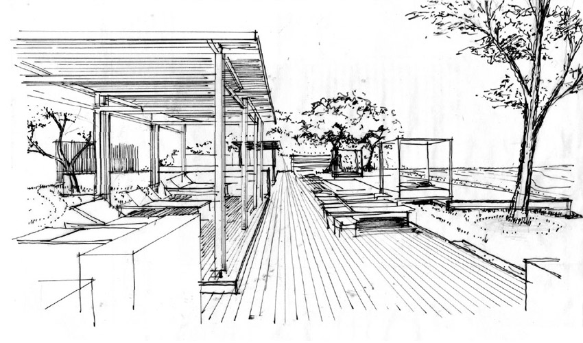 850x500 P Clubmed Sketch Pool Deck Atelier Donatien Carratier - Sketch Deck