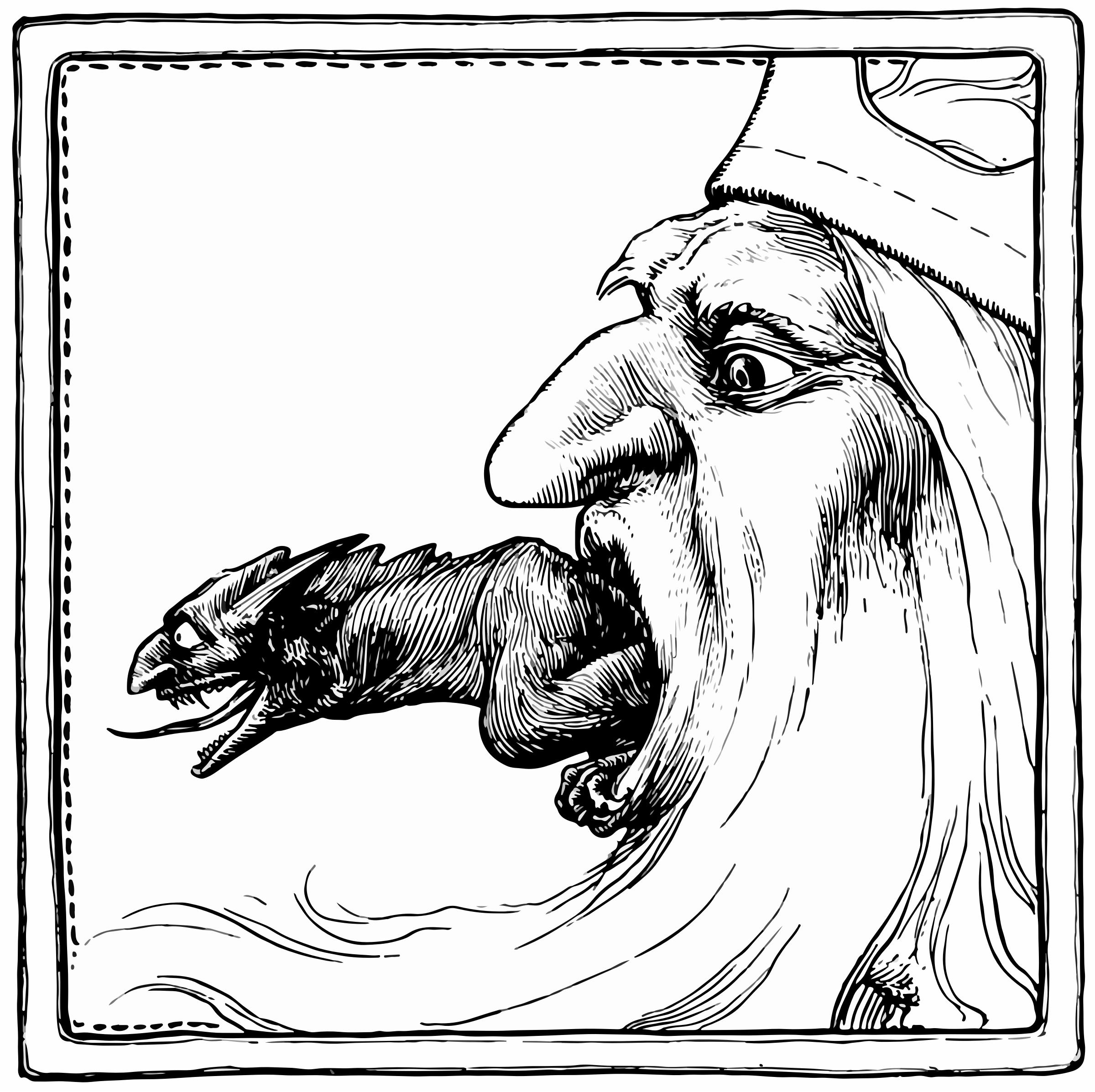 2400x2394 Demon And The King Fairytale Sketch Icons Png - Sketch Demon