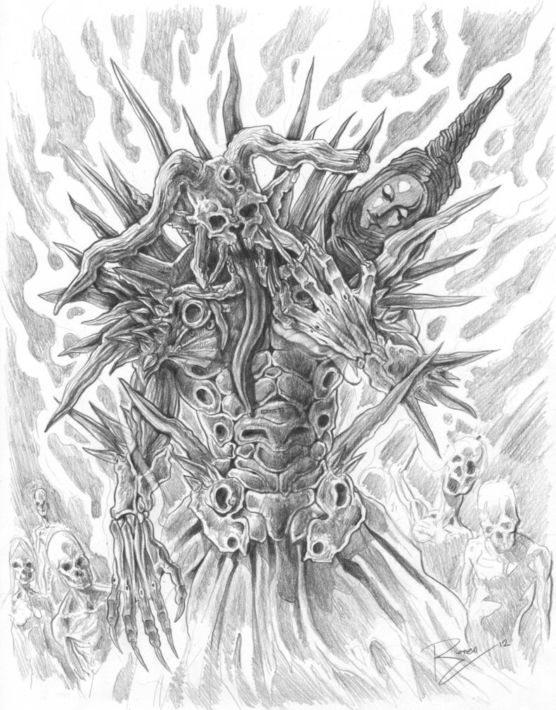 791x1010 Demon Sketch By Renescar - Sketch Demon