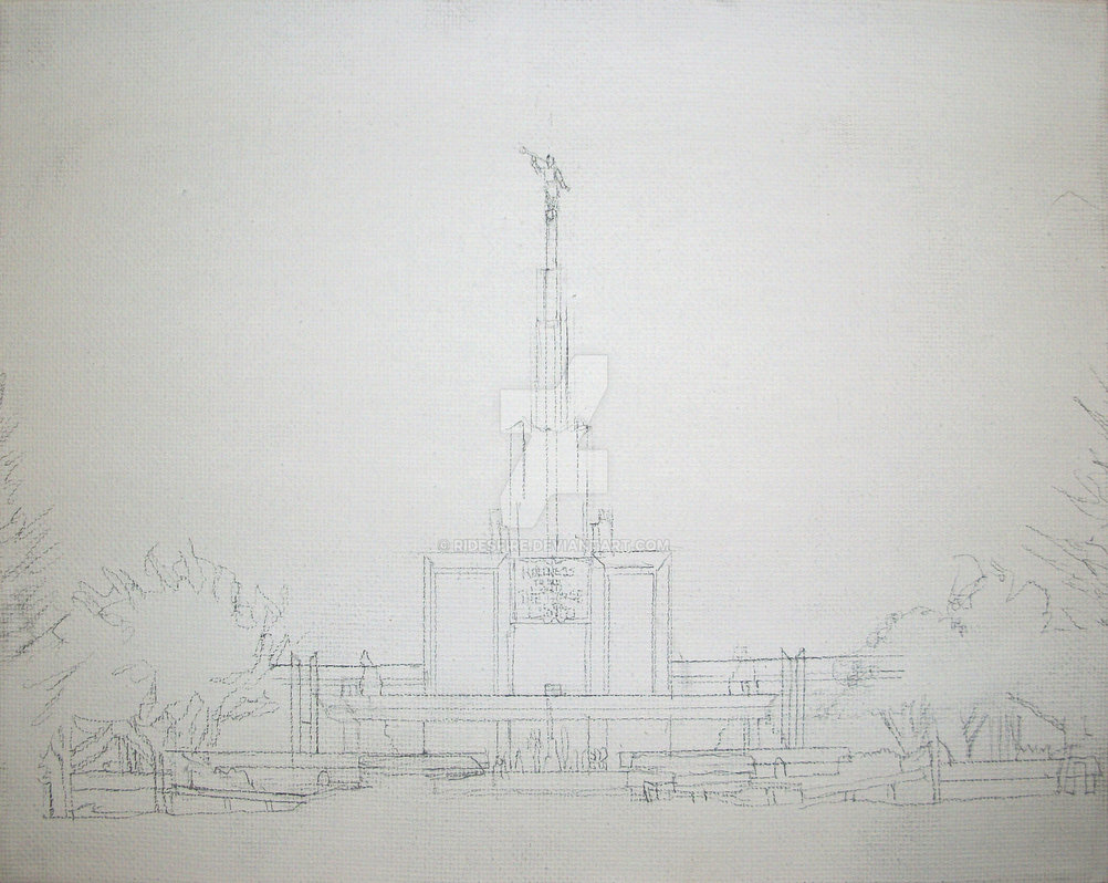 1002x798 Denver, Co Lds Temple Sketch By Ridesfire - Sketch Denver