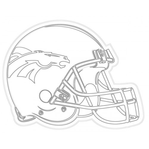 500x500 Denver Broncos Helmet Sketch For Canvas Painting - Sketch Denver