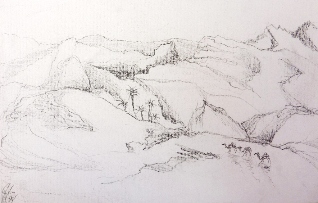 1024x654 Tusisian Desert Sketch Here Are Some Of My Sketches From - Sketch Desert