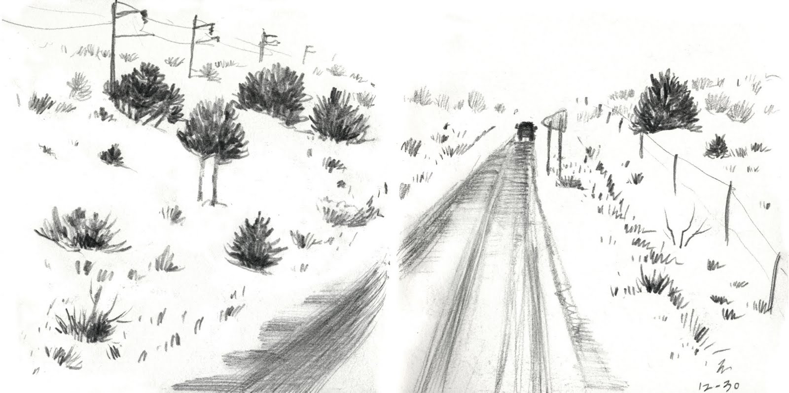 1600x797 Works In Progress...on Location Drawing On Location In The Desert - Sketch Desert