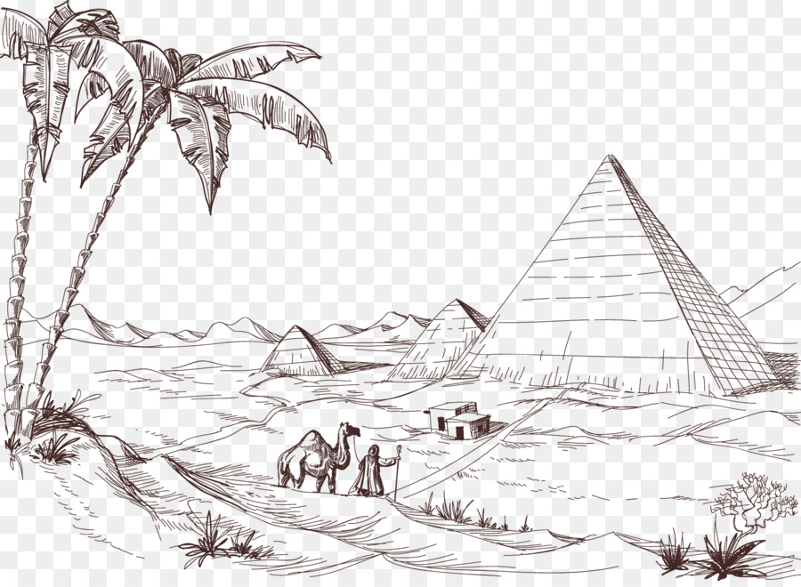 900x660 Desert Drawing Landscape Sketch - Sketch Desert