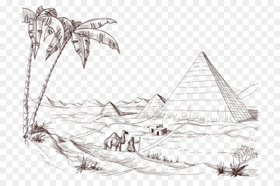 900x600 Desert Drawing Royalty Free Sketch - Sketch Desert