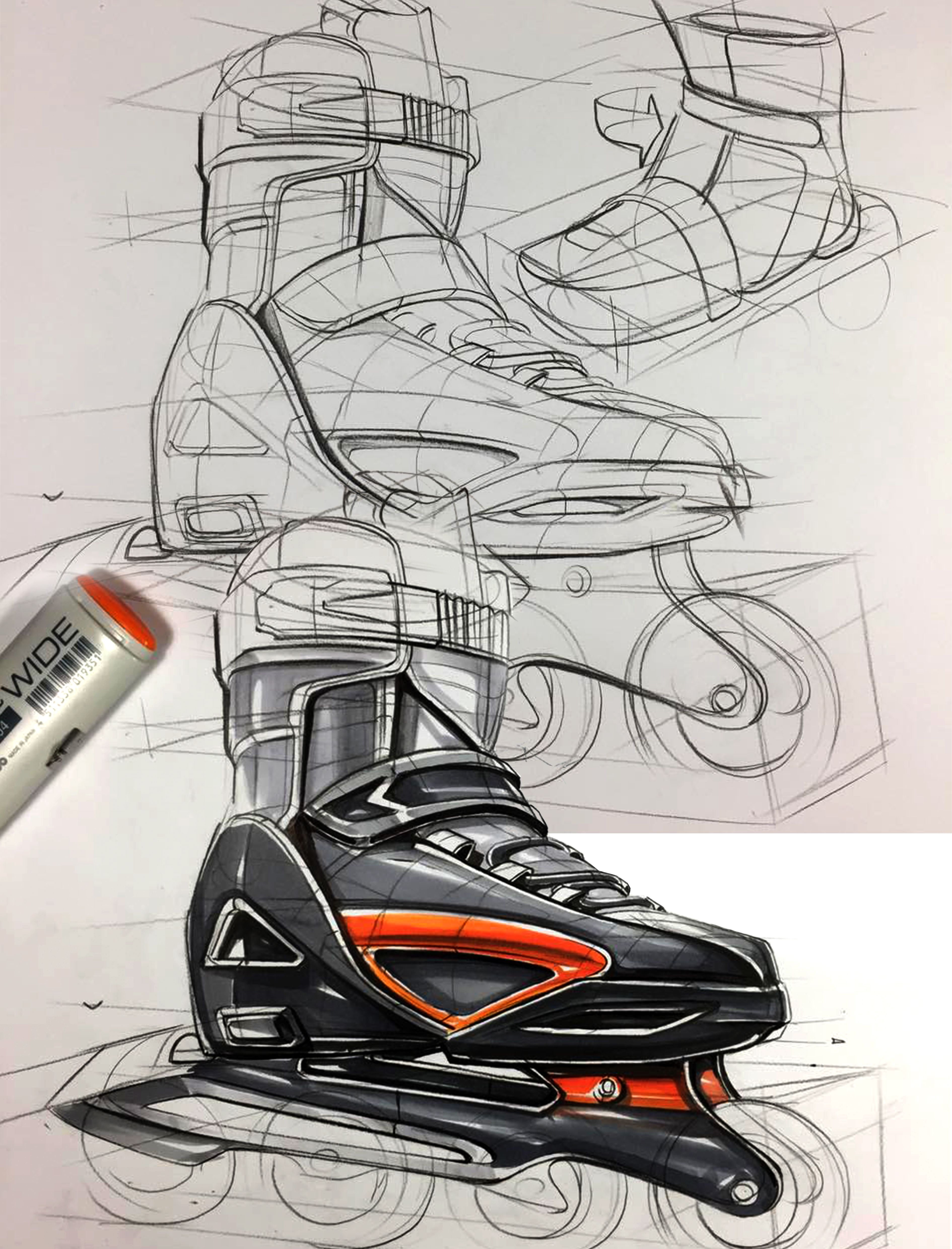 3780x4961 Product Design Sketch, Industrial Design Sketch. Object Sony - Sketch Design