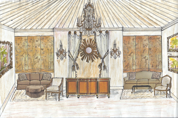 680x450 Mercedes Benz Fashion Week Star Lounge Design Sketch. Design By - Sketch Design Lounge