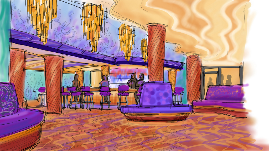 1024x577 Casino Design Casino Sketch Interior Design - Sketch Design Lounge