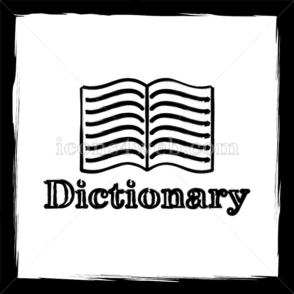 600x600 Dictionary Sketch Icon. - Sketch Dictionary