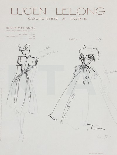 400x532 Mame Fashion Dictionary Christian Dior Sketch For Lucien Lelong - Sketch Dictionary