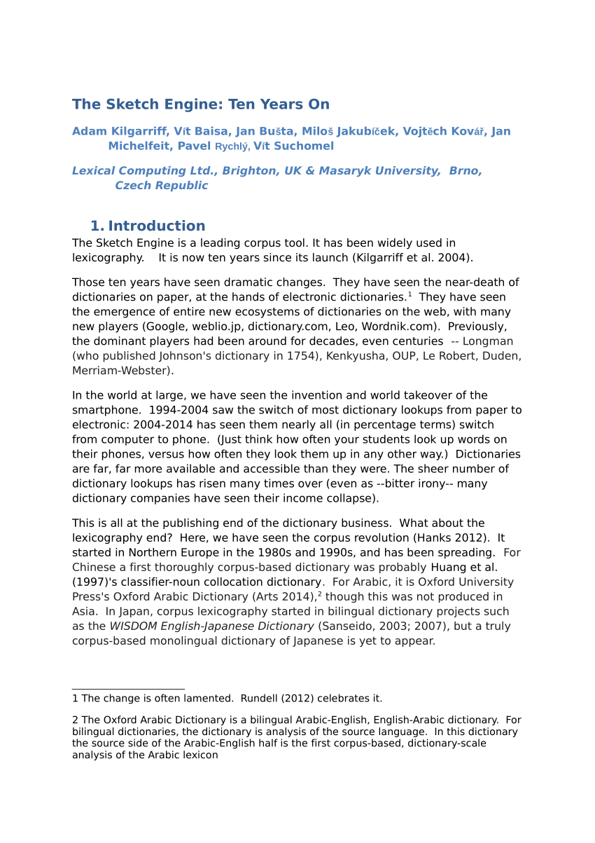 850x1203 Pdf) The Sketch Engine Ten Years On - Sketch Dictionary
