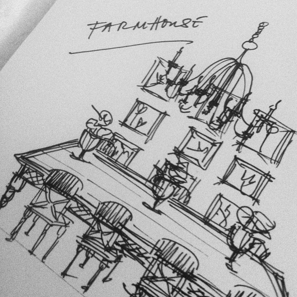 612x612 Farmhouse Dining Sketch Maureen Stevens - Sketch Dining Table