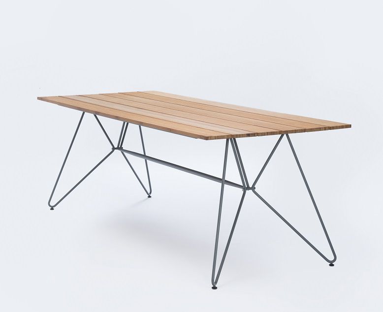 778x634 Contemporary Dining Table Metal Bamboo Laminate - Sketch Dining Table