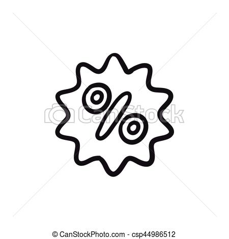 450x470 Discount Tag Sketch Icon. Discount Tag Vector Sketch Icon Isolated - Sketch Discount