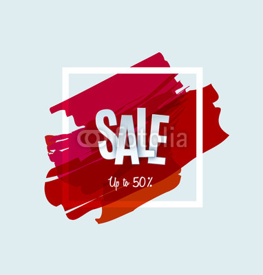 382x400 Sale Artistic Banner Template Design On Red Sketch Background - Sketch Discount