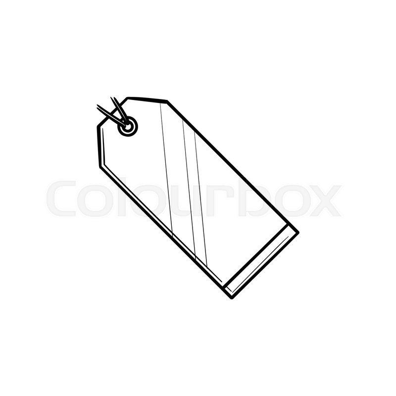 800x800 Blank Price Tag Hand Drawn Outline Doodle Icon. Sales Label - Sketch Discount