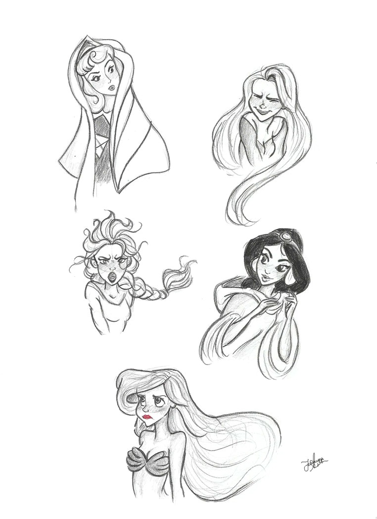 762x1048 Disney Princesses Sketch By Frava8 D8e9isk Princess Sketches - Sketch Disney Princess