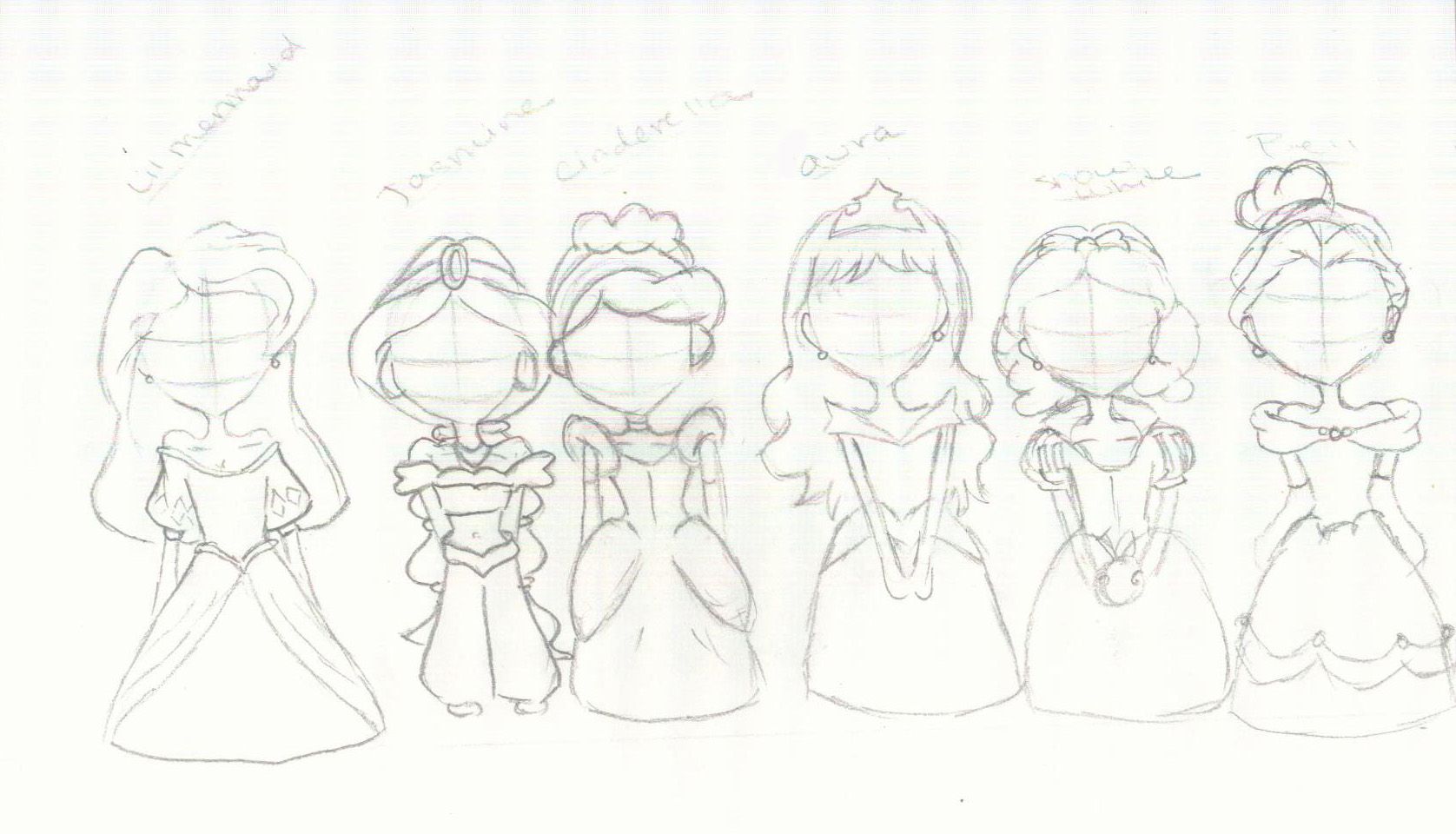 1676x960 Disney Drawings Chibi - Sketch Disney Princess