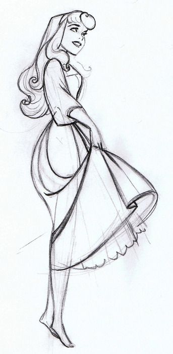 343x700 The Art Of The Disney Princess By Glen Keane Original Sketch For - Sketch Disney Princess