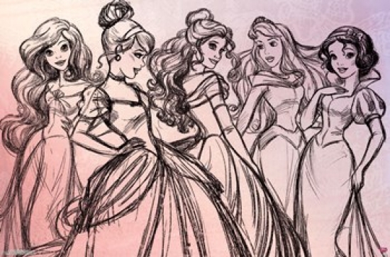 550x363 Disney Princess - Sketch Disney Princess
