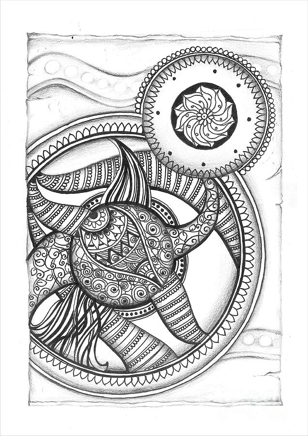 636x900 Mandala Doodle Art Drawing By Prajakta P - Sketch Doodle Art