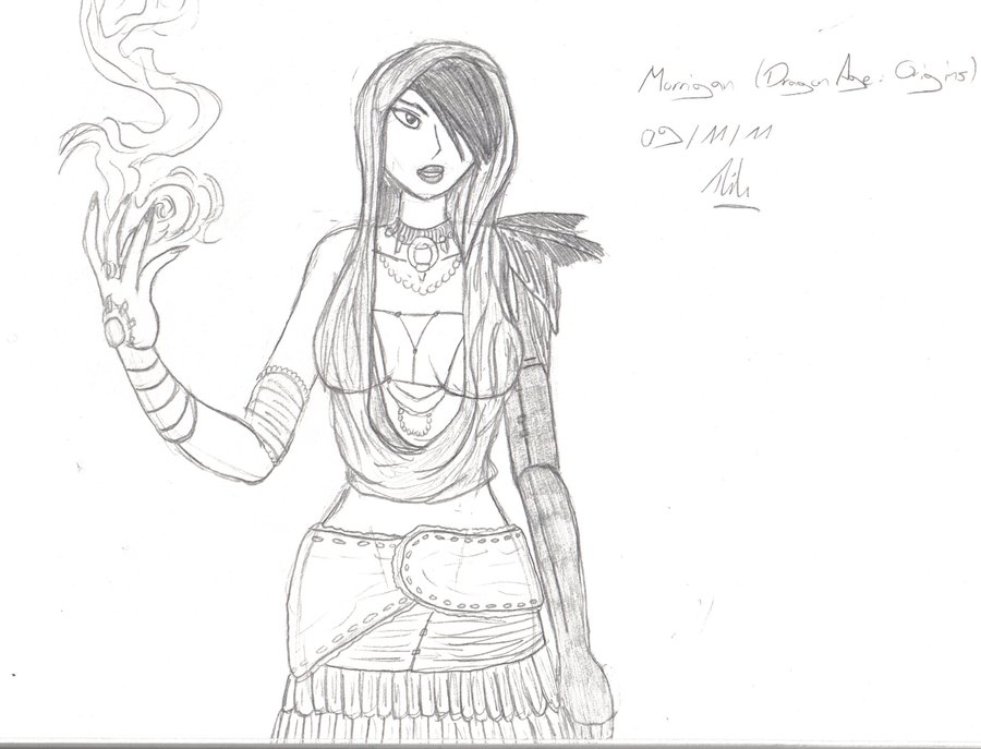 900x687 Dragonage Morrigan Sketch By Rich313 - Sketch Dragon Age