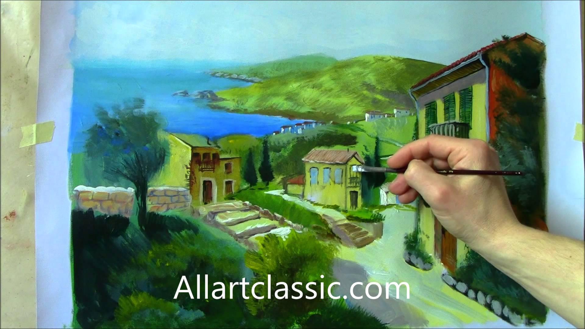 1920x1080 Oil Painting Tutorial - Sketch Draw And Paint