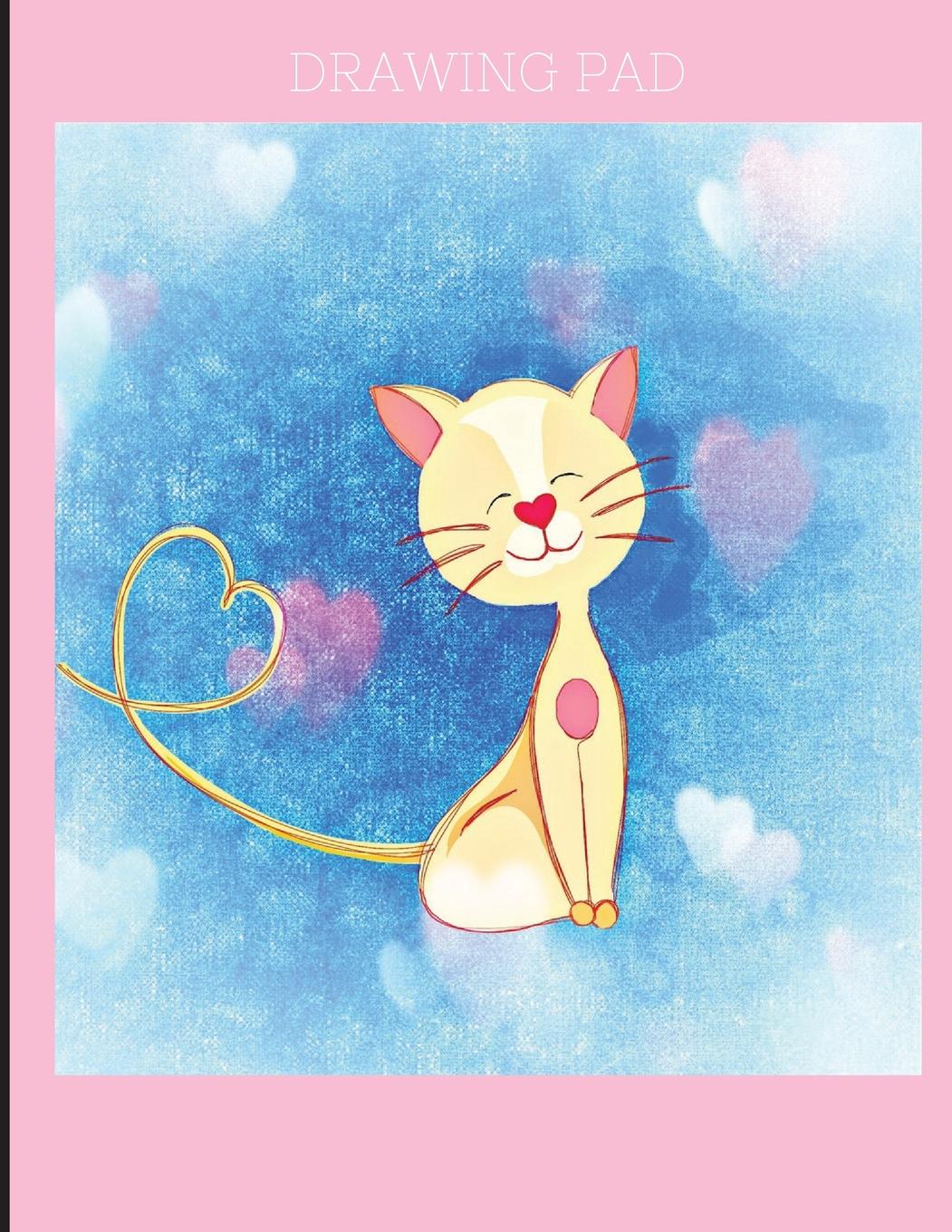 1051x1360 Drawing Pad Cute Yellow Cat Sketchbook, 108 Blank Pages, Extra - Sketch Draw And Paint